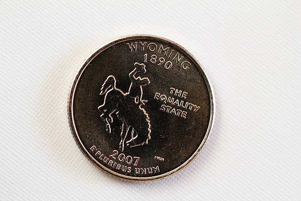 istock Wyoming U.S. Commemorative Quarter 2007. 180850216