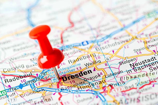 istock Europe cities on map series: Dresden 180850463