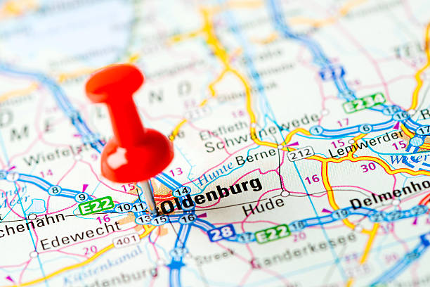 istock Europe cities on map series: Oldenburg 180850464