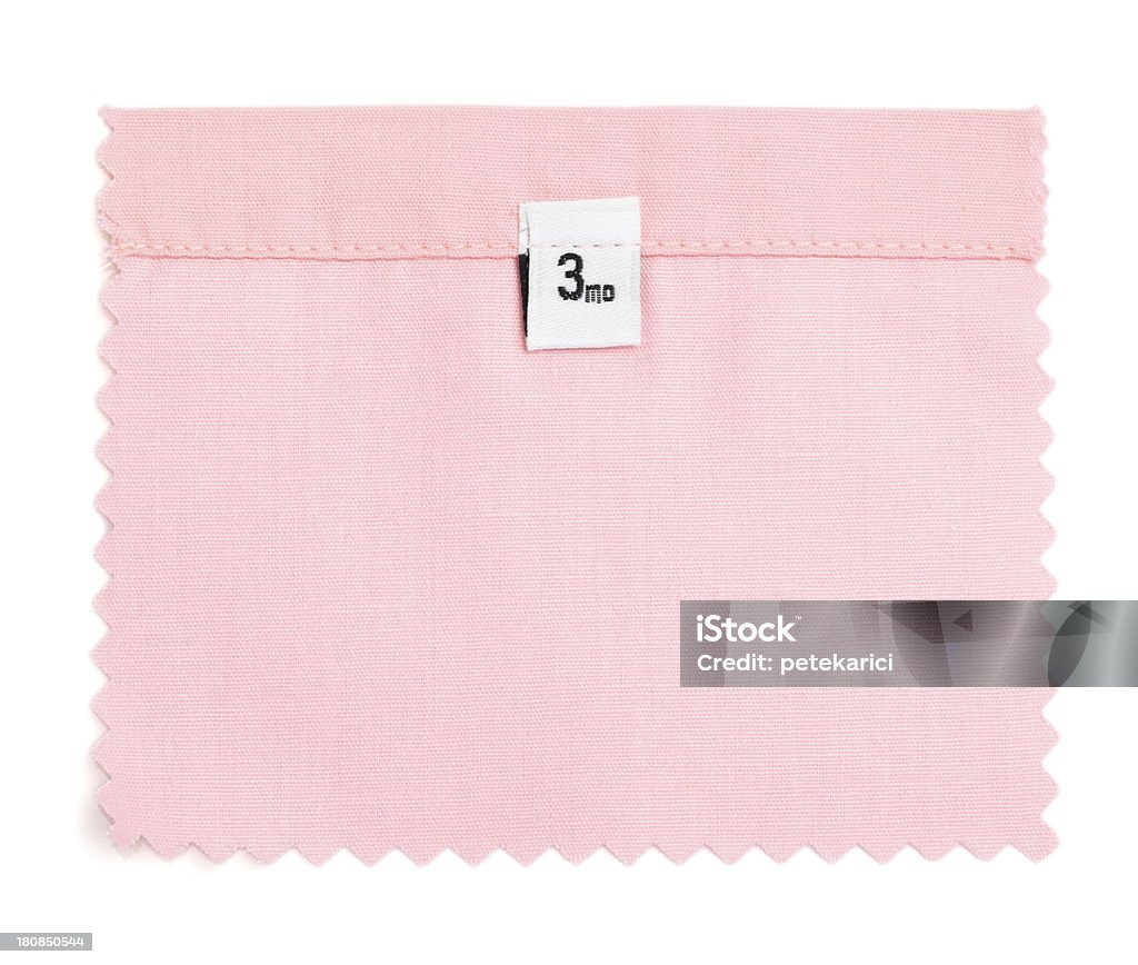 3 meses etiqueta de color rosa muestrario de tejidos - Foto de stock de 2-5 meses libre de derechos