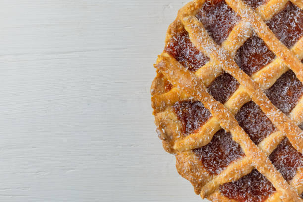 istock Pastafrola closeup on table wooden 1808505504