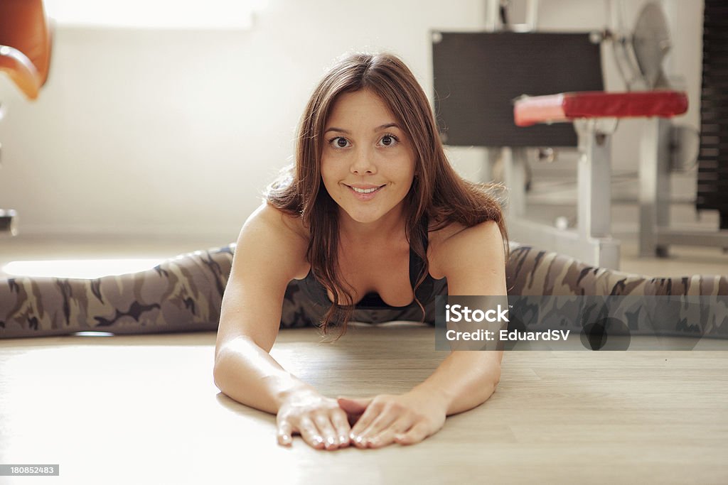 Fitness. The girl has been doing in the gym. Activity Stock Photo