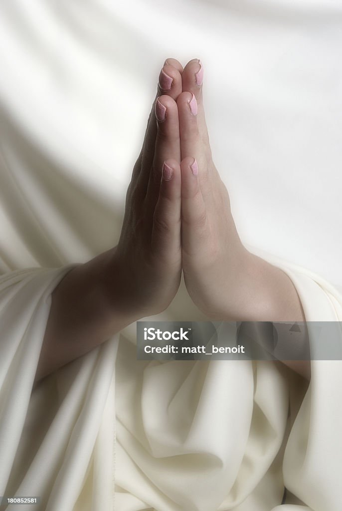 Modlitwa ręce - Zbiór zdjęć royalty-free (Biały)