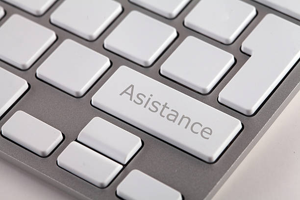Asistance Asistance key on the keyboard. enter key computer keyboard computer key white stock pictures, royalty-free photos & images