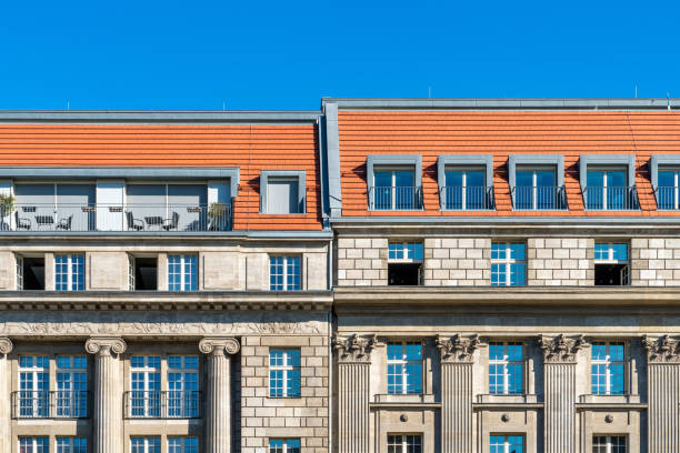 Apartment building facade in Europe