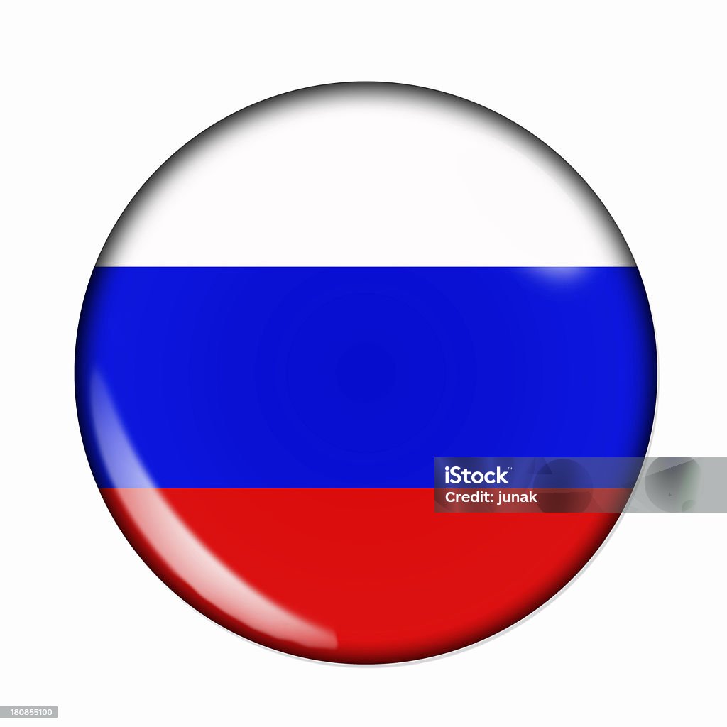 Кнопка Флаг России - Стоковые фото Без людей роялти-фри