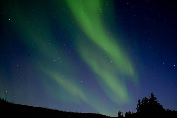 オーロラ - star shape sky star aurora borealis ストックフォトと画像