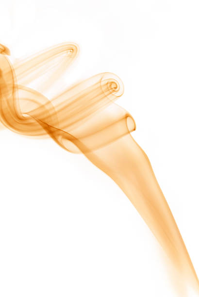 istock Sensitive abstract tinted incense smoke against white background 180857067