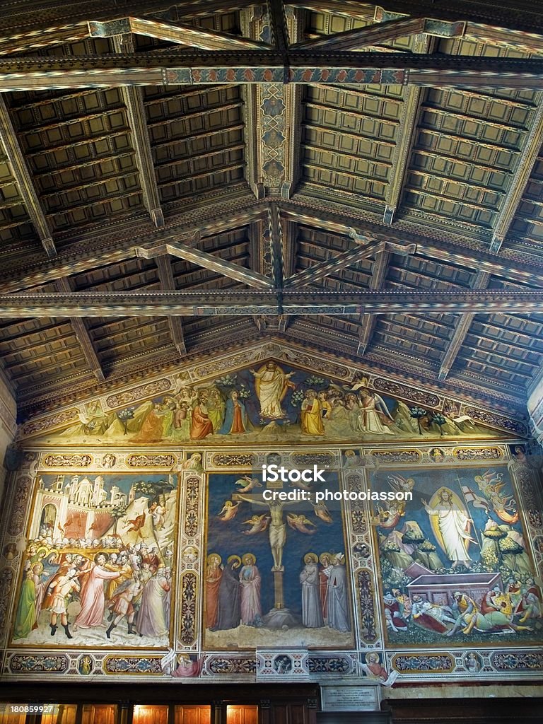 El sacristy de basílica de Santa Cruz. Florencia, Italia - Foto de stock de Dentro libre de derechos