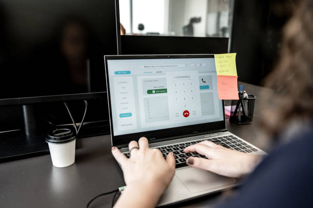 istock Woman working with call center 1808604882