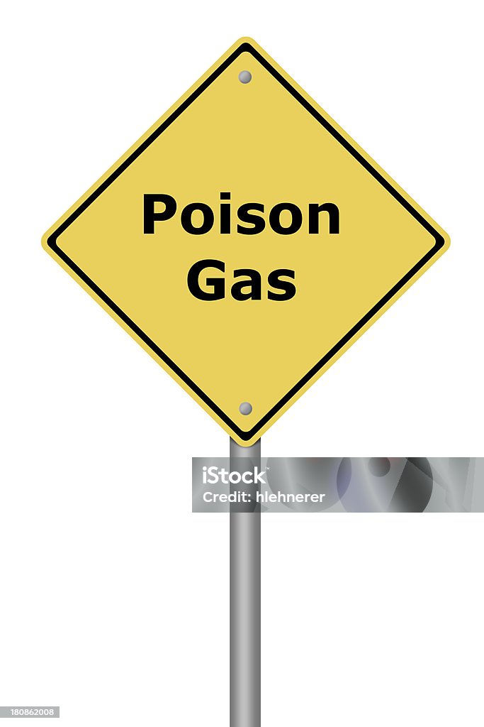 Panneau avertisseur Poison gaz - Photo de Affolé libre de droits