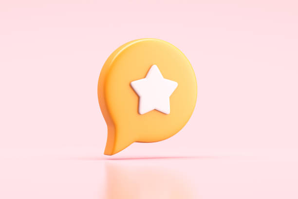 istock Speech bubble with rating star icon sign 1808621527