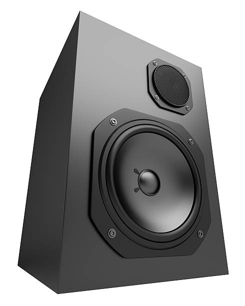 istock single black audio speaker isolated on white background 180863923