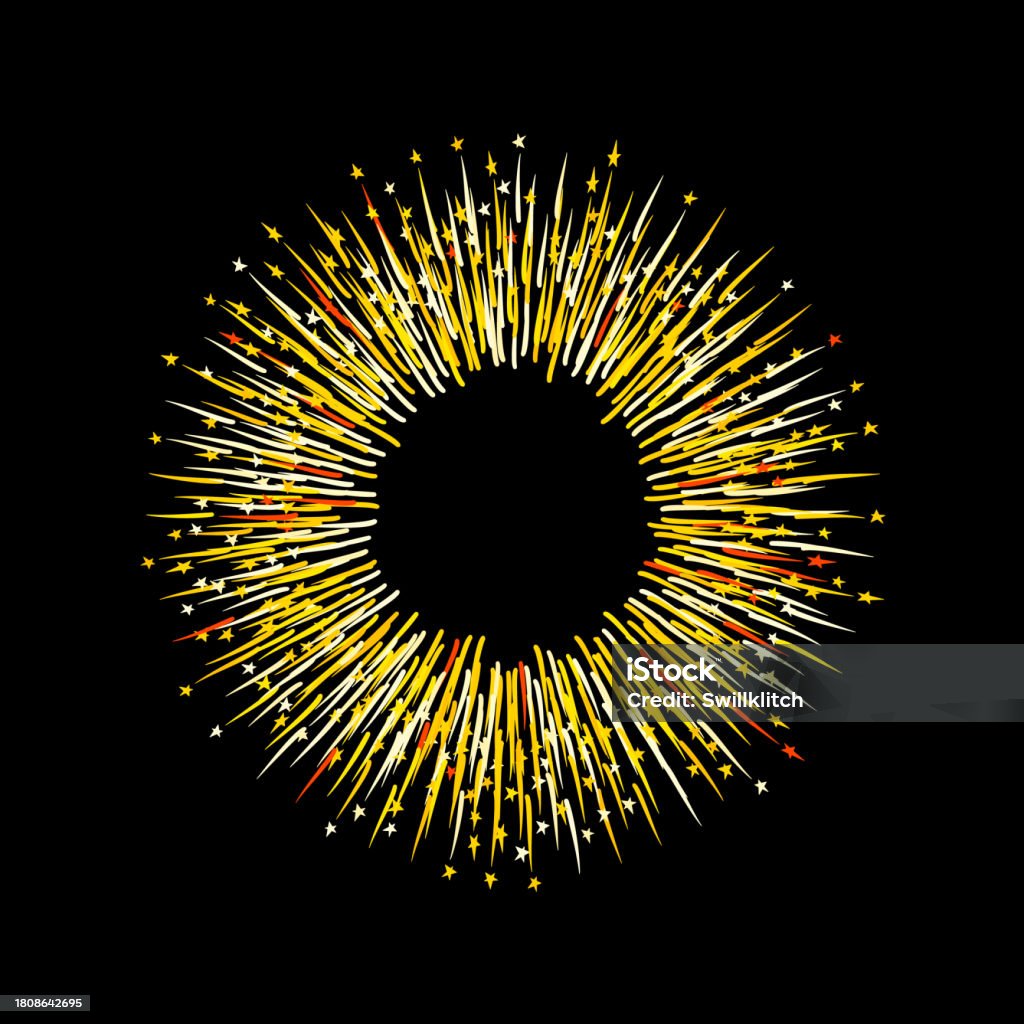 Firework Exploding Flipart Exploding Firework Burst In Vintage Style Retro Firework Sparkles Frame ...