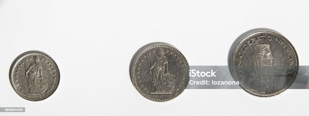 one, two, five francs coin back "one, two, five francs coin back" Number 5 Stock Photo