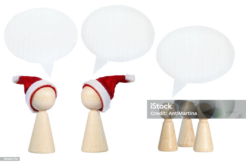 Santa Claus joguete com discurso bolhas - Royalty-free Balão de Fala Foto de stock