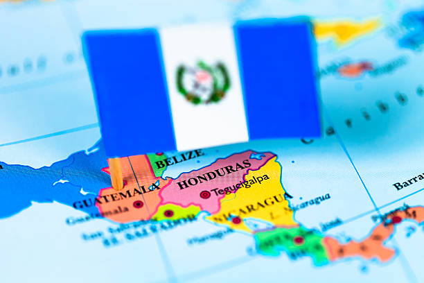 istock Map and flag of Guatemala 180864887
