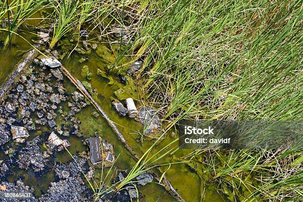 Zanieczyszczonej Wody Staw - zdjęcia stockowe i więcej obrazów Asfalt - Asfalt, Bez ludzi, Fotografika