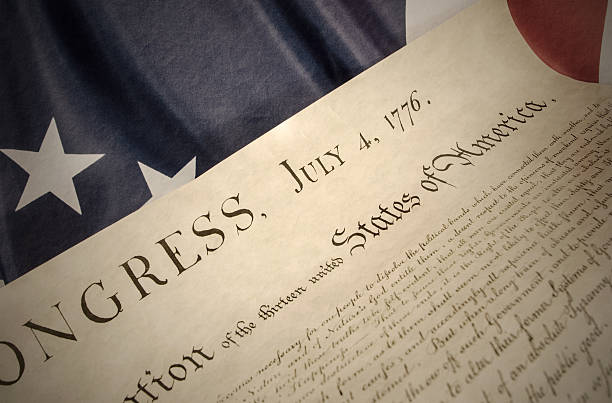 istock Betsy Ross Flag and Declaration of Independence 180865457