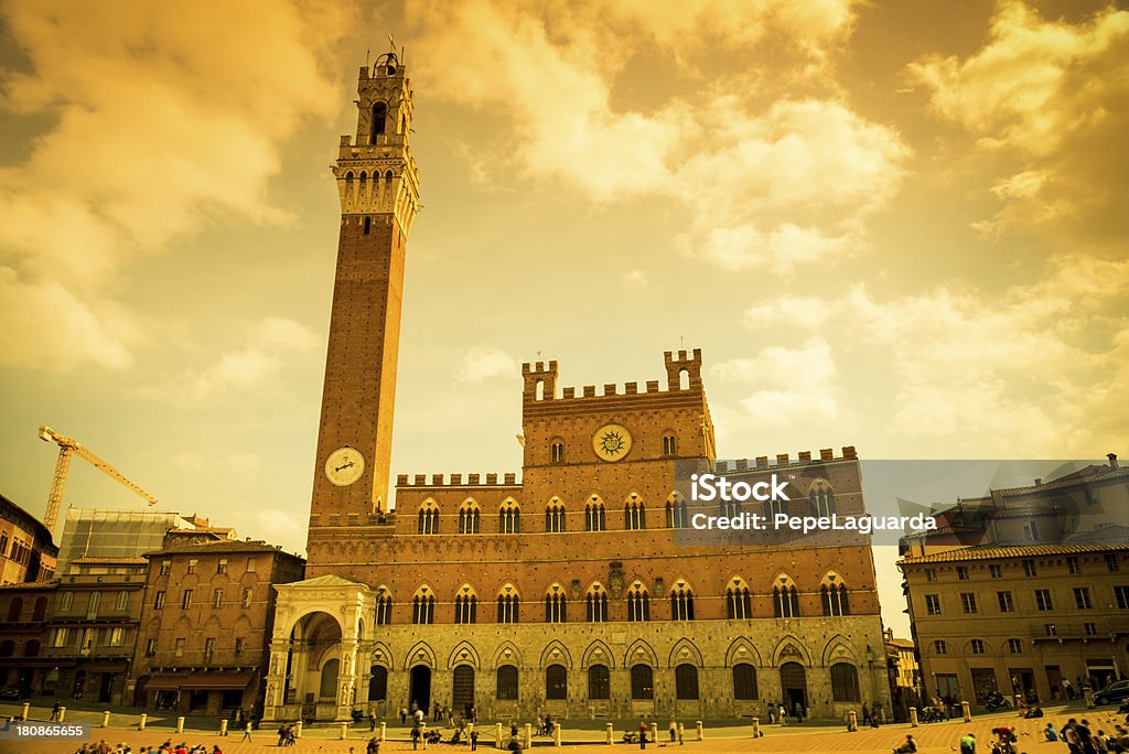 Traditional city of Siena, Italy Beautiful view of Siena, Italy Ancient Stock Photo