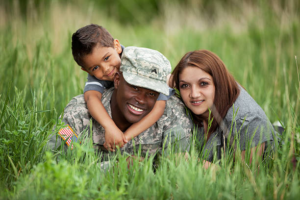 istock Real American Military Family 180865747