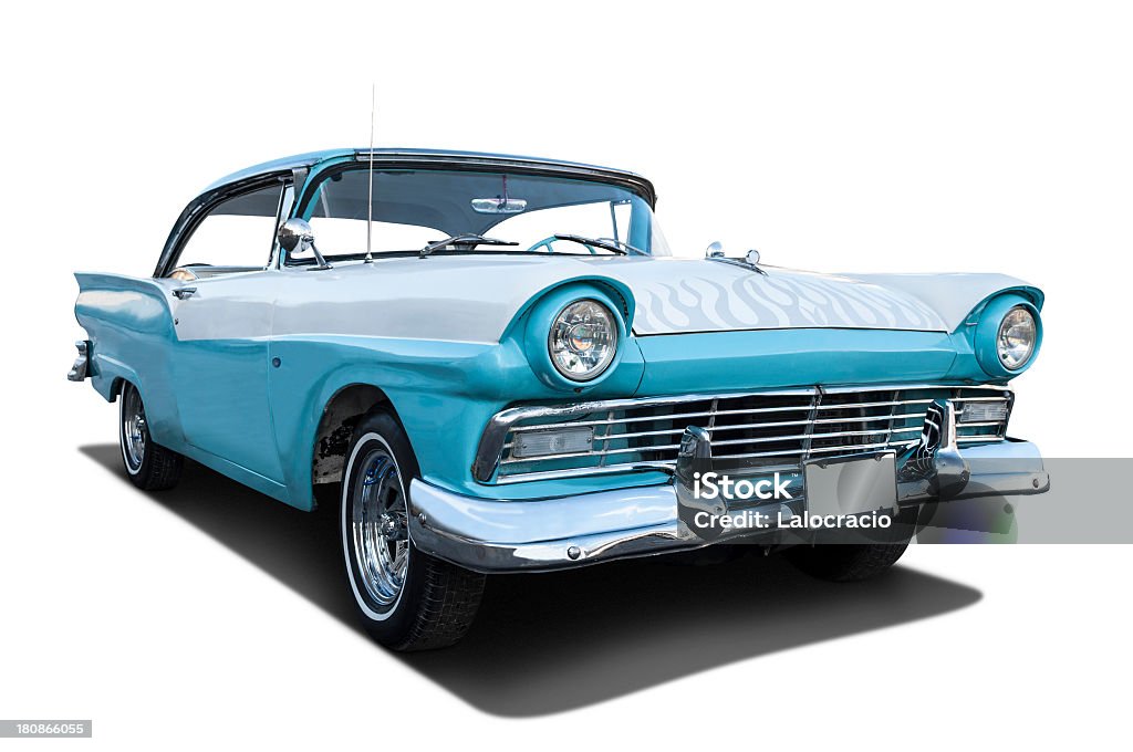 Classic 1957 Ford Fairlane blue 1957 Ford Fairlane 500. Car Stock Photo