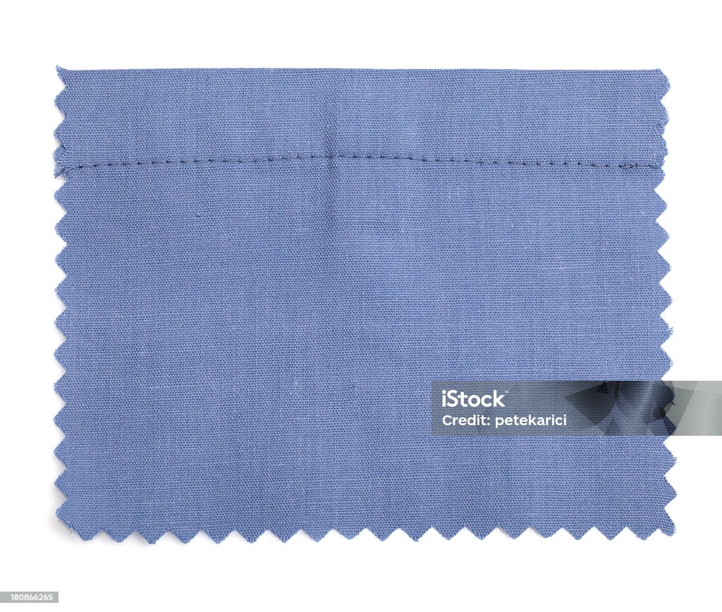 Bleu Échantillon de tissu cousus - Photo de Blanc libre de droits