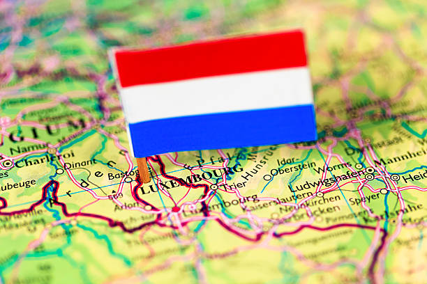 istock Map and flag of Luxembourg 180866469