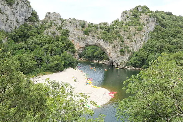 Pont d'Arc  is a natural arch and bridge located in Ardeche. A beautiful place in France.