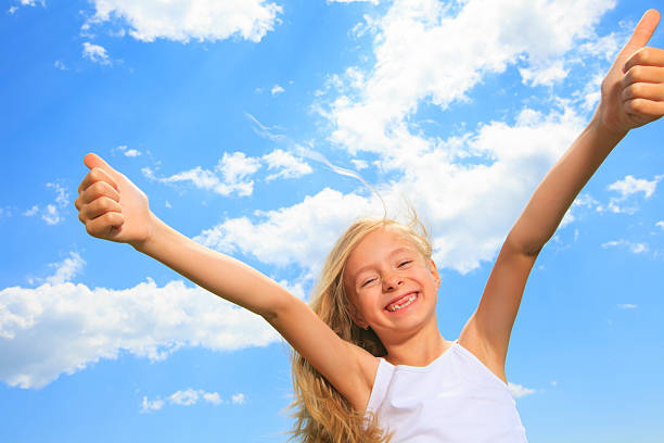 istock Little Blond Girl - Two Positive 180867380