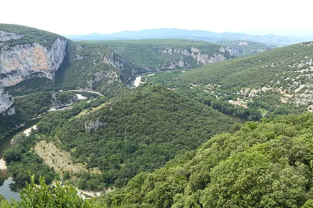 Beautiful canyon of the Ardeche.