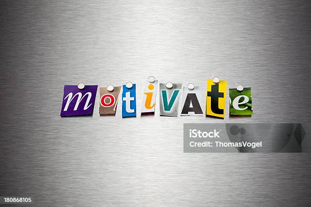 Motivate En Metal Cepillado Foto de stock y más banco de imágenes de Acero - Acero, Acero inoxidable, Aluminio