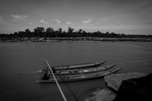 Fishing raft house of coastal fishermen, Kien Giang province