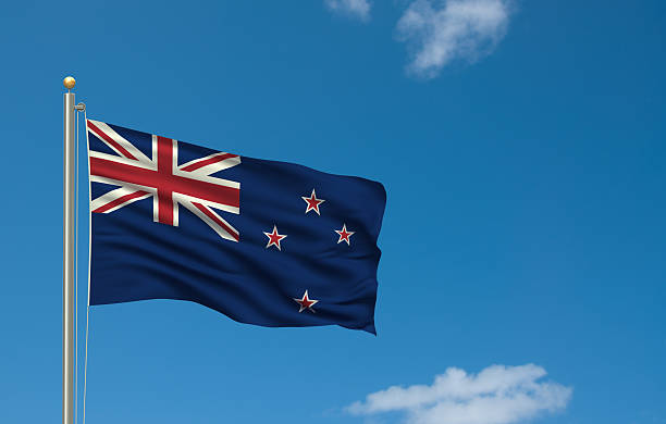 drapeau de la nouvelle-zélande - new zealand flag photos photos et images de collection