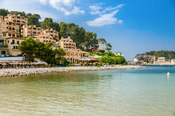 istock Tranquil seaside spot on Port de Soller's shore in Mallorca 1808724050