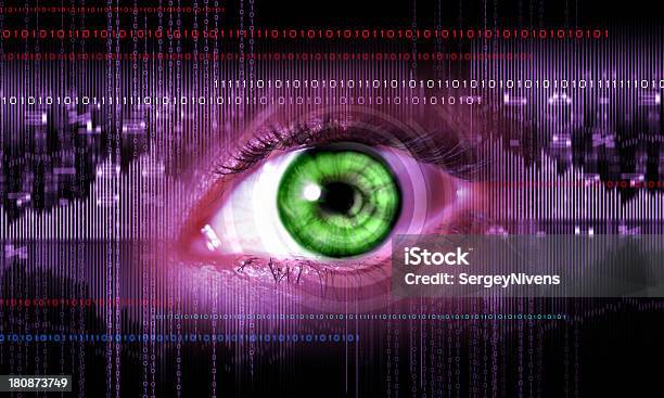 Nahaufnahme Der Menschlichen Auge Stockfoto und mehr Bilder von Abstrakt - Abstrakt, Binärcode, Biometrie