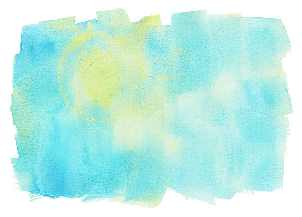 istock Abstract blue and yellow watercolor background, design element 180873819