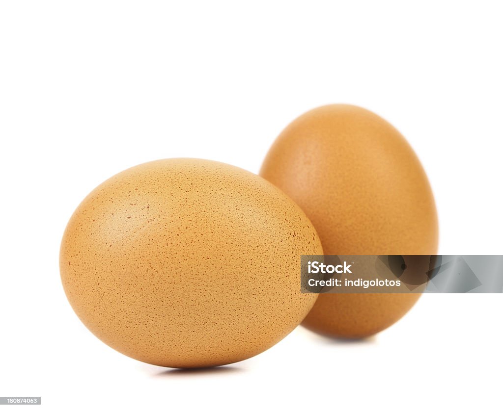 Dois ovos isolados - Foto de stock de Branco royalty-free