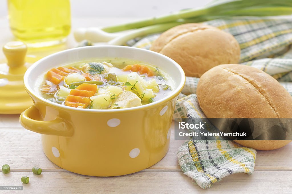 Vegetable soup Chicken - Bird Stock Photo