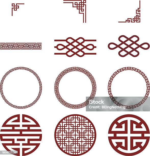 Chinese Paper And Traditional Pattern Stok Vektör Sanatı & Desen‘nin Daha Fazla Görseli - Desen, Çin kültürü, Çinli