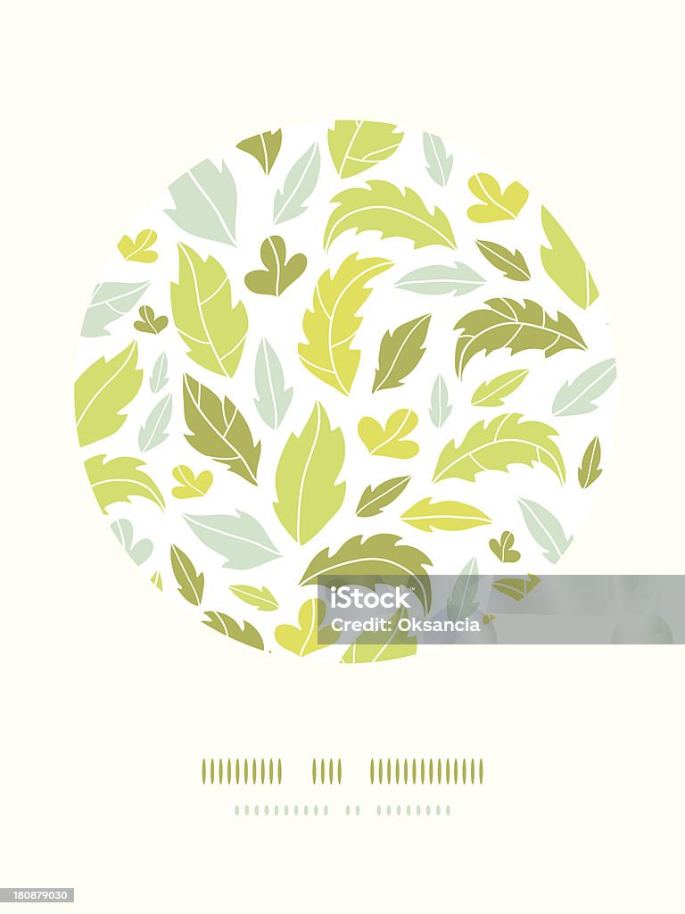 MOTIF CERCLE silhouettes de feuilles de décoration de fond - clipart vectoriel de Motif libre de droits