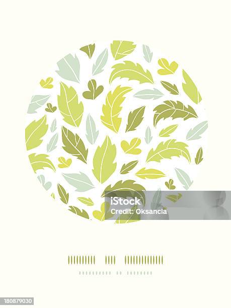 Leaves Silhouettes Circle Decor Pattern Background Stock Illustration - Download Image Now - Floral Pattern, Pattern, Abstract