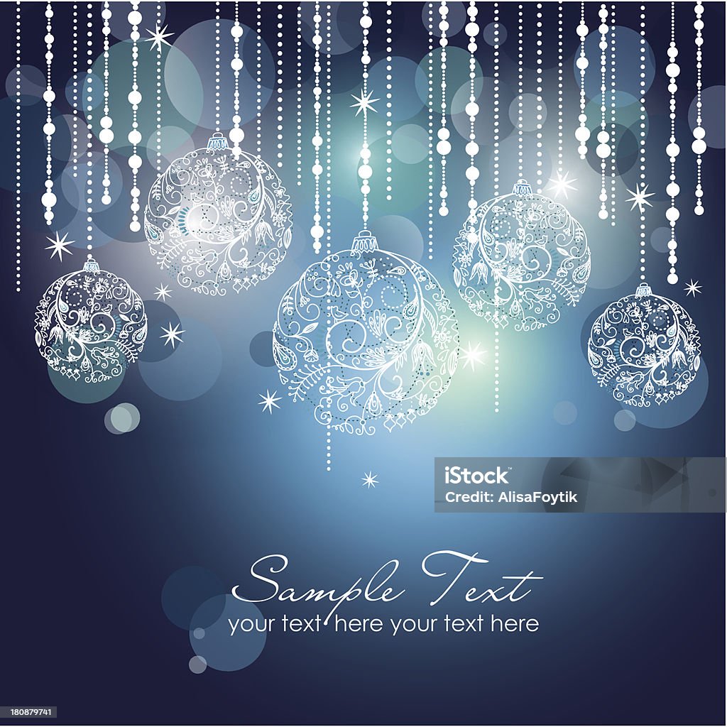 Blue Christmas Background Blue Christmas Background with Christmas ornaments Blue stock vector