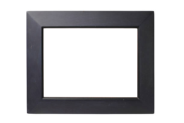 istock Black wooden frame on White background 180882093