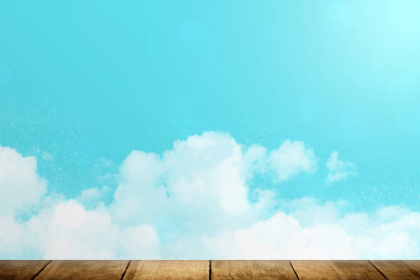 istock Wooden floor with cloudscapes 1808822878