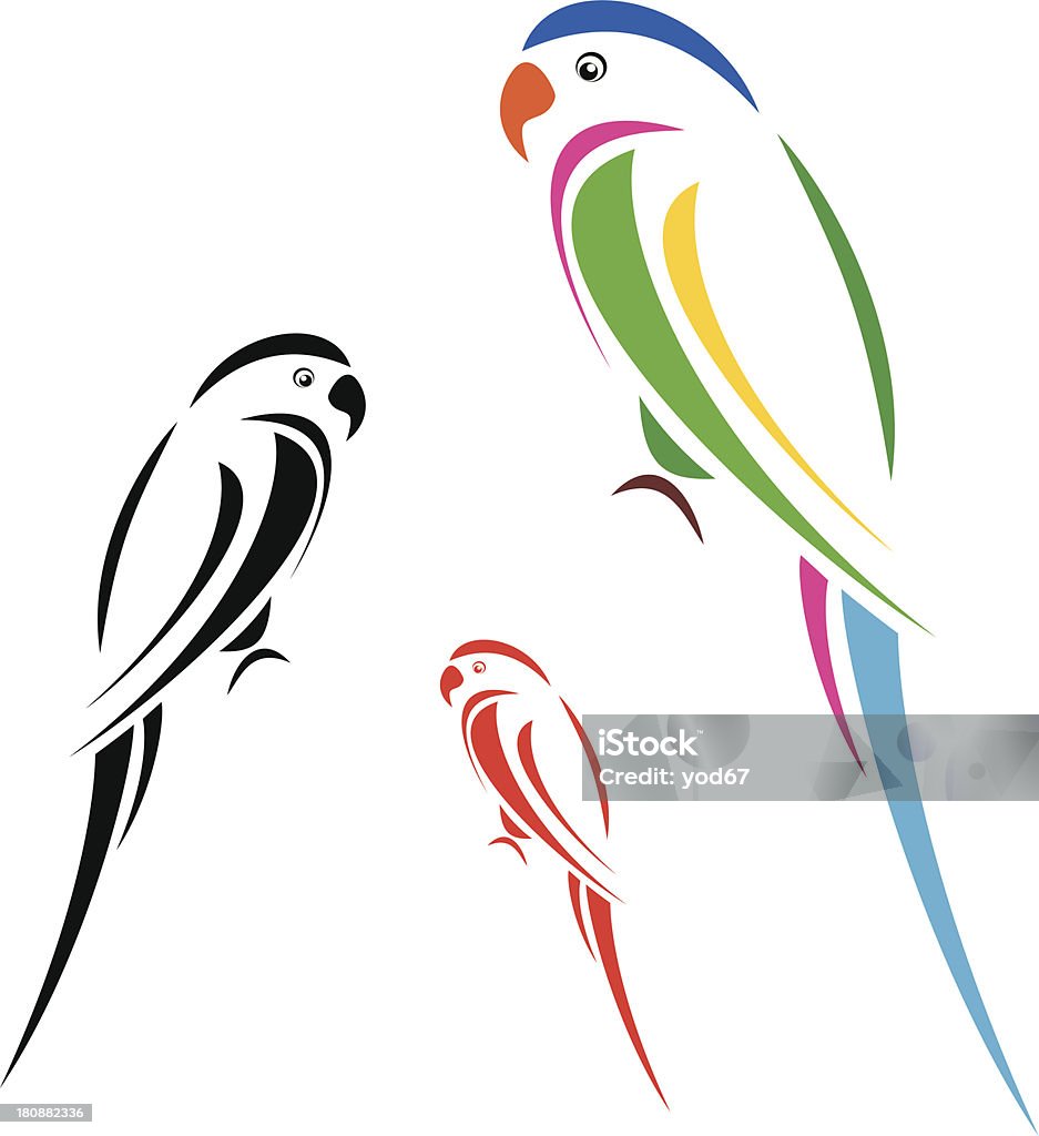 Parrot - clipart vectoriel de Cacatoès libre de droits