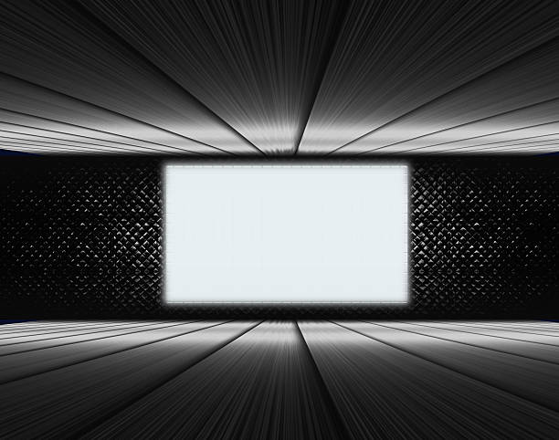 Steel surrounded room and big screen