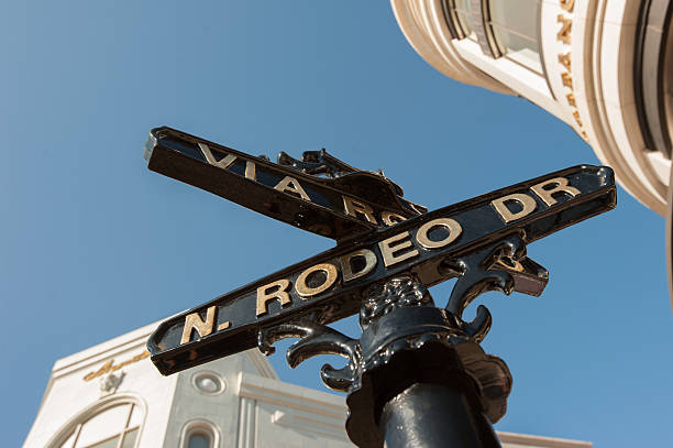 rodeo водят - beverly hills california sign road sign usa стоковые фото и изображения