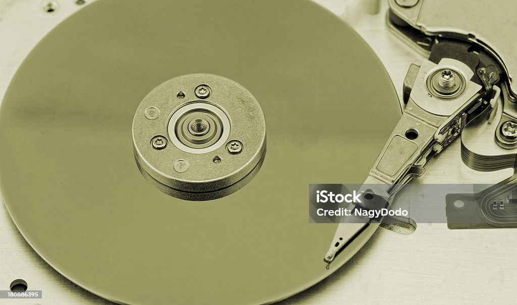 영업중 컴퓨터 하드 드라이브 흰색 배경 - 로열티 프리 기계 부분 스톡 사진