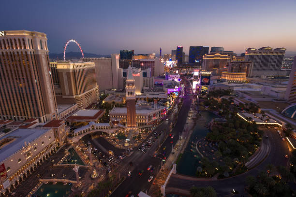 istock Lights Turning On on Las Vegas Strip 1808874651